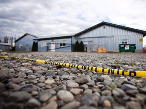 A view of a poultry farm that was under quarantine due to bird flu, or avian influenza, in Chilliwack, B.C., Dec. 8, 2014. (BEN NELMS/Reuters)