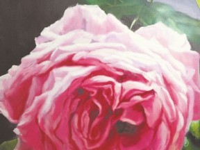 Pink Rose by London artist Elizabeth Kusinski is among the offerings at a new exhibition at Westland Gallery in Wortley Village.