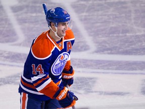 Jordan Eberle says the Oilers are playing a more unified game lately. (David Bloom, Edmonton Sun)