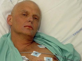 Alexander Litvinenko is seen lying in his hospital bed in this file photograph taken in London November 20, 2006. REUTERS/Handout/Files