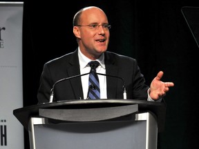 Mayor Matt Brown speaks during his first State of the City address at the London Convention Centre in London Ont. Jan. 27, 2015. CHRIS MONTANINI\LONDONER\QMI AGENCY