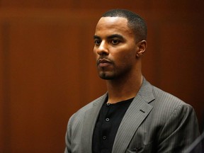 Former professional football player Darren Sharper appears for his arraignment at the Clara Shortridge Foltz Criminal Justice Center in Los Angeles, California in this file photo from February 20, 2014. (REUTERS)