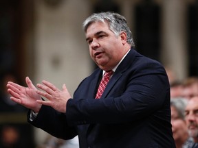 Government House Leader Peter Van Loan speaks during Question Period in the House of Commons on Parliament Hill in Ottawa September 30, 2014. REUTERS/Chris Wattie