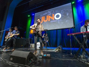 The Arkells perform during the announcement of the nominations for the 2015 Juno Awards at the Danforth Music Hall in Toronto, Ont. on Tuesday January 27, 2015. (Ernest Doroszuk/QMI Agency)