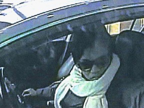 Durham Regional Police released this image of a woman who allegedly found a bank card left behind at a drive-thru ATM in a Pickering and then used the card to withdraw cash.