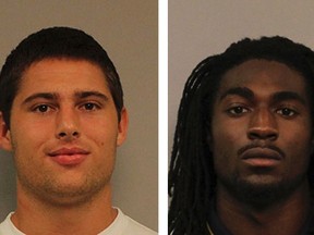 Former Vanderbilt College football players Brandon Vandenburg (left) and Corey Batey were found guilty of rape on Tuesday, Jan. 27, 2015. They will be sentenced in March. (Reuters/Metropolitan Nashville Police Department/Handout)