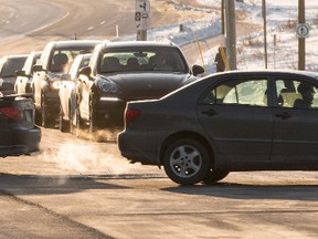 Traffic along Albert Street (at Preston Street) in Ottawa. January 26, 2015. (Errol McGihon/Ottawa Sun/QMI Agency)