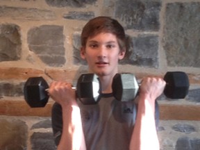 An exercise to strengthen shoulders and arms is the rotating shoulder press. (Supplied photo)
