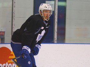 Maple Leafs defenceman Petter Granberg will be playing in his second NHL game on Wednesday against New Jersey. (DAVE ABEL/Toronto Sun)