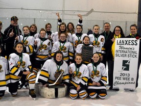 The 17th annual women's Silver Stick finals in Sarnia starts Friday and runs through Sunday at four arenas in the city. The Sarnia Lady Sting peewee B team, pictured here, won the 2013 championship. (Submitted photo)