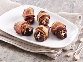 Bacon-wrapped dates.