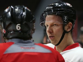 Ottawa Senators forward Alex Chiasson during practice at the Canadian Tire Centre in Ottawa Wednesday Jan 28,  2015.   Tony Caldwell/Ottawa Sun/QMI Agency