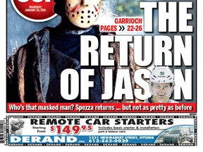 The Sun's Jason Spezza Page 1 on January 29.