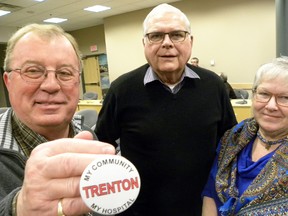 Ernst Kuglin/The Intelligencer/The Trentonian
Mike Cowan, Frank Barry and Betty Clost are heading up an advocacy group  being formed to protect services at Trenton Memorial Hospital as Quinte Health Care finalizes plans to deal with a multimillion dollar funding gap. The initial organizational steps were made during a meeting Thursday at city hall in Trenton. The fledgling group will be be expanding.