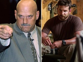 Jesse Ventura and Bradley Cooper (as Chris Kyle) in American Sniper (Handout)