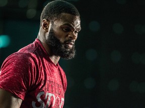 Fighter Tyron Woodley during an open workout at UFC 174 media day event in Burnaby, B.C. on June 12, 2014. (Carmine Marinelli/QMI Agency)