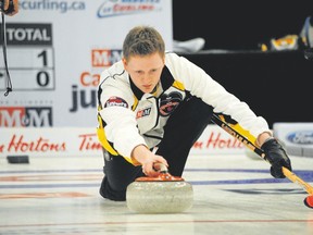 Braden Calvert faced off against Northern Ontario Thursday night and edged them out 5-4. (AMANDA RUMBOLDT/CCA)