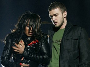 Janet Jackson with Justin Timberlake in 2004. (Reuters file photo)