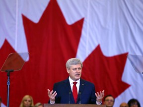 Prime Minister Stephen Harper announces new counter terrorism measures for Canadian law enforcement at Bayview Hill Community Centre in Richmond Hill on Jan. 30, 2015.( Dave Abel/Toronto Sun)