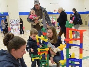 Marble Maze provided by Sonbeam Daycare at the Tillsonburg Family Literacy Day event Tuesday night. (CHRIS ABBOTT/TILLSONBURG NEWS)