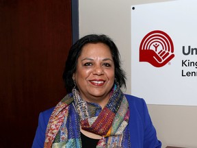 Bhavana Varma, President and CEO of The United Way of Kingston Frontenac, Lennox and Addington in her office in Kingston on Friday January 30 2015.  Ian MacAlpine/The Kingston Whig-Standard/QMI Agency
