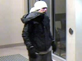 This male suspect attempted to use stolen credit cards at a Royal Bank of Canada ATM  on Tuesday. (Supplied photo)
