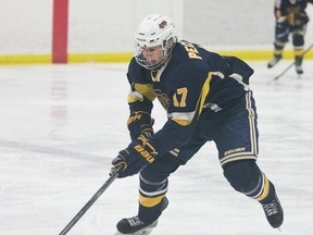 Stony Plain’s Ryan Peckford will join Team Alberta's hockey team for the Canada Winter Games in February. The 15-year-old is a Victoria Royals draft pick and hopes to jump to the Western Hockey League next season. - Photo Supplied.