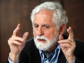 Austrian-born U.S. chemist, novelist and playwright Carl Djerassi, known for the development of the first oral contraceptive pill, talks during a news conference in Vienna, in this file picture taken November 11, 2008. Djerassi died in San Francisco on January 30, 2015 at the age of 91, his family said. (REUTERS/Heinz-Peter Bader/Files)