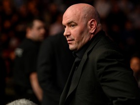 Dana White talks to the media at the Bell Centre in Montreal on March 17, 2013. (MARTIN CHEVALIER/LE JOURNAL DE MONTRÉAL/QMI AGENCY)