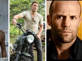 (L to R): Jamie Dornan in Fifty Shaddes of Grey, Chris Pratt in Jurassic World, and Jason Statham in Furious 7. 

(Courtesy)