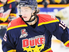 Belleville native Josh Supryka of the Wellington Dukes had a two-goal game last weekend. (Amy Deroche/OJHL Images)