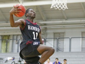 Chris Egi's comfort level with Harvard increased after he discussed the school with national U19 teammate Agunwa Okolie, who is a year ahead of Egi at university and also plays on the Crimson hoops team. (Supplied photo)