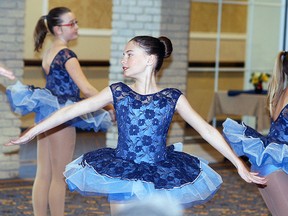 Dancer Piper Clapp performs with other Debbie McGonigle School of Dance dancers at the Oaks Retirement Village on Jan. 29.