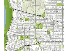 Plan area for McKernan-Belgravia neighbourhood. Image supplied
