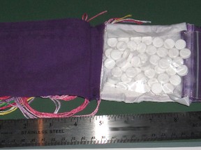 Sample of oxycodone seized by officers in Winnipeg on September 8, 2014.