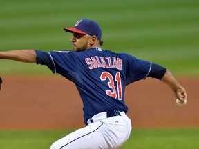 Cleveland Indians starting pitcher Danny Salazar (31) delivers a pitch in the first inning against the Kansas City Royals at Progressive Field. (David Richard-USA TODAY Sports)