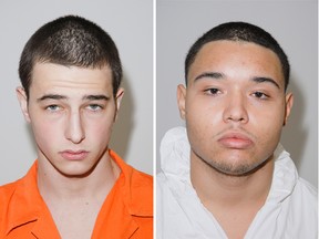 Kyle Mullen, left, and Dylon Barnett were handed life sentences Wednesday, Feb. 4, 2015 after their convictions for second-degree murder in the death of Michael Swan. SUPPLIED IMAGES