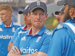 For some reason, England’s captain Eoin Morgan has decided to fire up the man who just beat them, Australia’s Mitchell Johnson. (REUTERS)