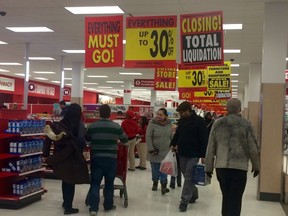 Shoppers looks for deals at an East York Target store on Thursday, Feb. 5, 2015. (DAVE ABEL/Toronto Sun)