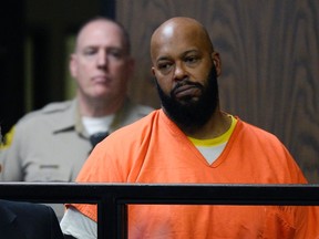 Rap mogul Suge Knight stands in court during his arraignment on murder charges at the Compton Courthouse in Compton, California February 3, 2015. REUTERS/Paul Buck/Pool