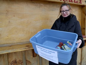 Laila Farrell has launched a Chatham-Kent chapter of  Helping our Northern Neighbours in an effort to lessen the food insecurity being experienced by many Inuit families in Nunavut on Thursday January 29, 2015. Diana Martin/Chatham Daily News/QMI Agency