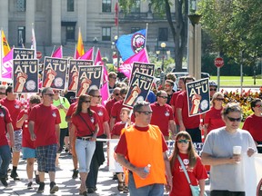 A Winnipeg Sun file from Sept. 1, 2014 showed the annual Labour Day parade sponsored by CUPE and the Winnipeg Labour Council.