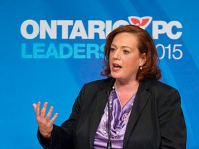Lisa MacLeod takes part in a debate at the London Convention Centre in London, Ontario on Monday January 26, 2015. (CRAIG GLOVER/QMI Agency)