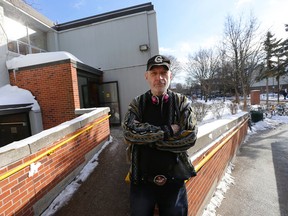 Glenn Harris, a tenant at TCHC building on West Lodge Ave., complains about drugs and prostitutes in the building on Thursday February 5, 2015. (Michael Peake/Toronto Sun)