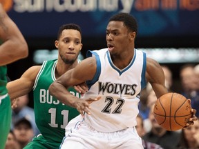 Timberwolves' Andrew Wiggins is a frontrunner for rookie of the year. (USA TODAY SPORTS)