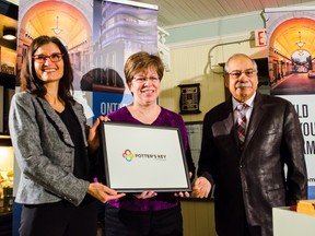 VP of Development at Minto Communities Canada, Susan Murphy with contest winner, Debbie Eastop and Councillor Shad Qadri