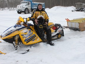 Sid Bruinsma of the North Huron Trail Groomers is ready to head out on the trails. Bruinsma said there is much more left to do opening snowmobile trails than just placing a few signs. (Dave Flaherty/Goderich Signal Star)