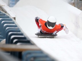 Calgary's Elisabeth Vathje claimed the silver medal in skeleton in Igls, Austria on Saturday, Feb. 7, 2015. (Mike Drew/QMI Agency/Files)
