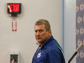 The Leafs had just one win under coach Peter Horachek going into Saturday night’s game against the Oilers. (MICHAEL PEAKE/Toronto Sun)