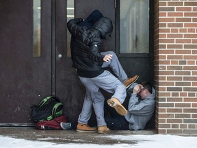 Photo illustration showing violence in schools. (Craig Robertson/Toronto Sun)